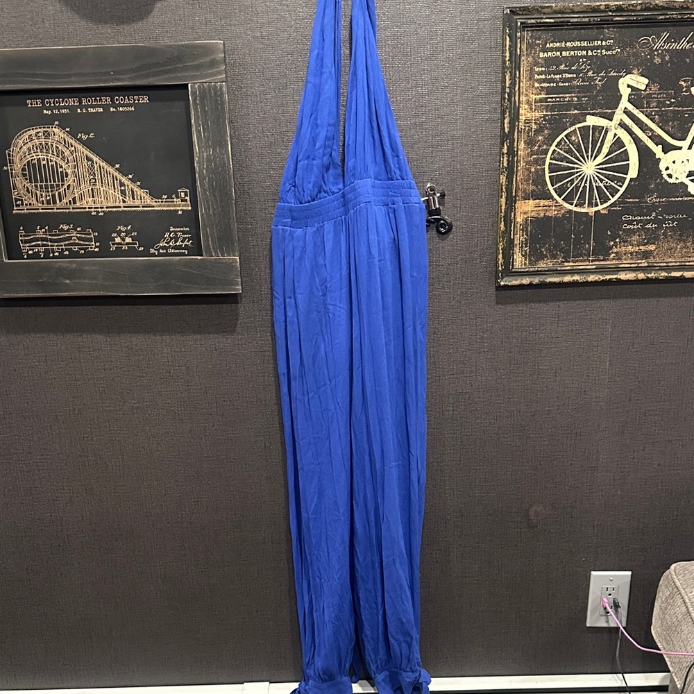 Lulu's Lolinda Periwinkle Blue Convertible Halter Jumpsuit - Picture 4 of 5
